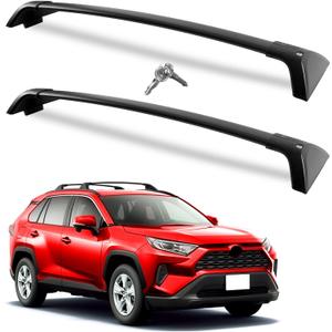 Lockable Roof Rack Cross Bars 260lbs Compatible with Toyota RAV4 2019-2025,Heavy Duty Aluminum Accessories Crossbars (Not for Adventure/TRD Off-Road/Hybrid Woodland Edition/22-24LE)