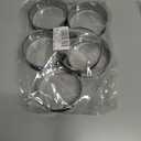 Stainless steel tower ring inner diameter 8cm/3.15in 6-piece set pizza feeding ring double rolled edge circular biscuit cutting cake pie mold kitchen supplies baking tools DIY breakfast pancake ring