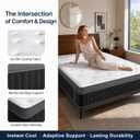 Twin Mattress 12 Inch, Medium Firm Hybrid with Pocket Coils & Cooling Gel
