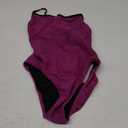 Sporti Tie Back Women's Athletic One-Piece Swimsuit - Slimming Bathing Suit for Swimmers - Magenta/Black - 38