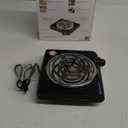 Elite Gourmet ESB100B Countertop Single Coiled Burner Electric Hot Plate, Temperature Control, Indicator Light, Easy to Clean, Black