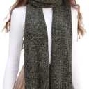 Wander Agio Womens Chenille Scarf Soft Winter Warm Long Shawl Wrap For Men Winter Classic Solid Color Wool Blend Scarves