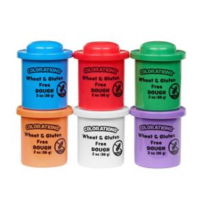 Colorations Wheat & Gluten Free Glitter Dough - 6 Colors (2 oz Each) | Non-Toxic, Play Dough, Bulk Set, Sensory Kit, Party Favors, Classroom Pack