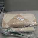 GarveeHome Checkered Easy Jute 3x5 Entryway Rug Machine Washable Outdoor Patio Rug Non-Slip Backing Checkerboard Brown Indoor Outdoor Carpet for Hallway Bathroom Kitchen Bedroom