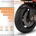 (1 Set) Universal Replacement Rear 110/50-6.5 Tire and Tube Set - Fits Most 38cc, 47cc, and 49cc Mini Pocket Bikes - Compatible with MTA1/MTA2, GP-RSR, and More - Angled Valve Stem for Easy Inflation