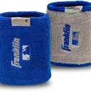Franklin Sports MLB Wristbands - Xvent - Baseball + Softball - 4 inches - Breathable + Durable (Royal & Gray)
