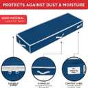 HOLDN STORAGE Premium Wrapping Paper Storage Container - Durable 600D Tear-Proof, Fits 27 Rolls Gift Wrap, Extra Pockets for Ribbons & Bows, Underbed Storage - Ideal for Holiday Christmas, Blue