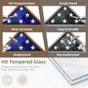 Flag Display Case - 5' x 9.5' Veteran Burial Flag Solid Wood Shadow Box with HD Tempered Glass & Wall Mount, Folded Triangle Flag Frame for Funeral, Light Oak