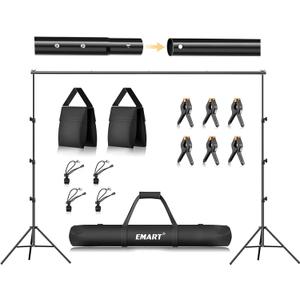 EMART Photo Backdrop Stand kit, 8.5 x 10 ft Back Drop Adjustable Frame for Photography, Photoshoot Banner Background Support Holder for Parties Dectoration