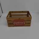 Napco Rustic Farmhouse Rectangular Planter with Metal Teal Pumpkin Accent Wooden Box Style Pot for Fall & Halloween Decor - Indoor/Outdoor