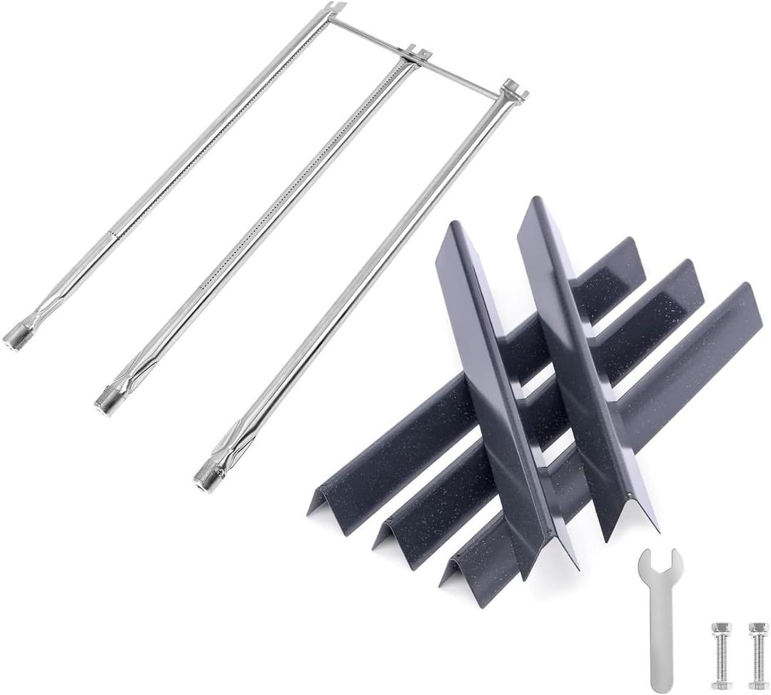 Grill Parts for Weber Genesis Silver B/C, Spirit 300/700, Weber 900, Genesis Gold B C Genesis Platinum C B Grills (with Side Control), 22.5" Flavorizer Bars & 28 1/8" Grill Burners for Weber 7536 7508