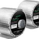 VIVOSUN 2-Pack Double Bubble Foil Insulation Roll, 6" x 25 ft Reflective HVAC Pipe & Duct Wrap, Weatherproof Thermal Insulation for Attics, Windows, Garages