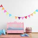 GCQQ Happy Birthday Banner 3.5M/11.5FT Cotton Double Layer Fabric Bunting 14PCS Reusable Rainbow Birthday Party Triangle Flag Pennant Garlands for Boys Girls Kids & Adults Birthday Decorations