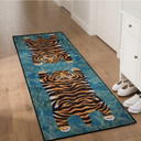 Area Rug 1 Piece Kitchen Carpet Living Room, Kitchen, Washable Tiger Non-Slip Area Rug 1' 5" X 4' 9"/Tiger