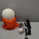 PWEOUKE 22 Inch Canvas Wig Head with Stand for Wigs ,14-22 Inch Height Adjustable Wig Stand Tripod with Canvas Block Wig Head,Manikin Head Block Set for Cosmetology with Wig Stand and Storage Bag (White)