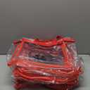 Clear Bags for Women Men, Stadium Approved Clear Handbag Zip Lunch Bag Clear Shoulder Bag for Concert 10pcs Red