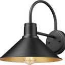 Exterior Barn Light, Outdoor Wall Lights for House, Front Porch Outdoor Wall Lighting Fixture, Modern Farmhouse Outside Sconce Lightin (Black, 1 Pack)