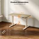 CubiCubi Electric Height Adjustable Standing Desk 48x24 Inch, Light Walnut