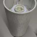 Small Bedside Table Lamp for Bedroom, Minimalist Wood Base & Round Fabric Shade, Mini Cute Cozy Warm White Nightstand Boho Lamp, Study Desk Night Stand Light for Room, Dorm, Nursery, Living Room (Round - Set of 1)