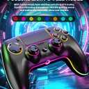 MYSTILUCK Wireless Pro Controller for PS5/PC/MAC/Mobile/Steam Deck, Gamepad with 7 Color RGB Lighting/Hall Effect Joystick&Trigger/Turbo/Programmable/Headset Jack/Dual Vibration/1500 mAh Battery