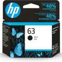 HP 63 Black Ink Cartridge | Works with DeskJet 1112, 2130, 3630; Envy 4510, 4520; OfficeJet 3830, 4650, 5200 Series | Eligible for Instant Ink | F6U62AN
