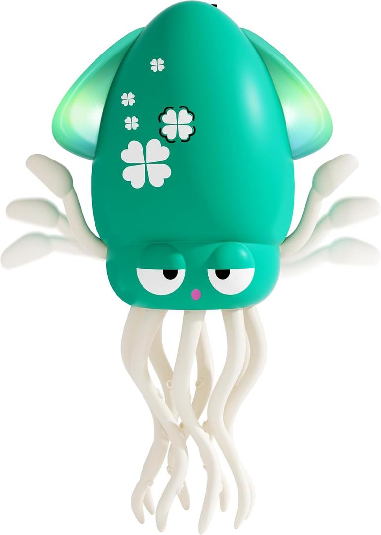 LZZAPJ Electric Dancing Octopus Light Music Suitable for 12-18 Months Old Baby Toys, Kid Crawling Squid Toys Suitable for Toddler Tummy Time, Birthday for 1 2 3 4 5 6 Year Old Boy (Green)