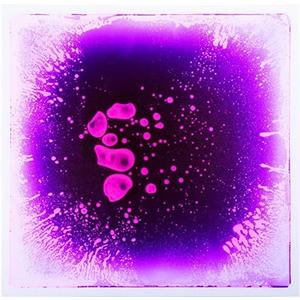 Art3d 1-Pack Fancy Floor Tile for Kids Room Liquid Encased Floor Tile, 11.8" x 11.8" Purple