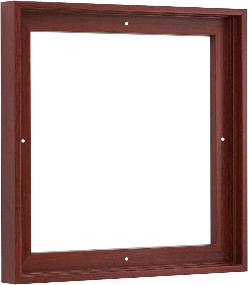 Pixy Canvas Floater Frame 12x12 for 3/4 (0.75) inch Deep Canvas Paintings/Canvas Prints/Wood Canvas Panels/Wall Art/Wall Decor/Home Decor/Artwork (Red Cherry, 12 x 12 inch, Square)