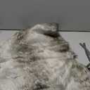 Deluxe Multi Colors, Grey Stripe and Beige Faux Fur Christmas Tree Skirt - 36 inch