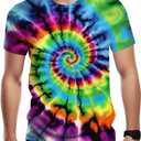 Casual Tiger Graphic T-Shirt for Men Novelty Animal Pattern Short Sleeve Shirts, Small (XL)