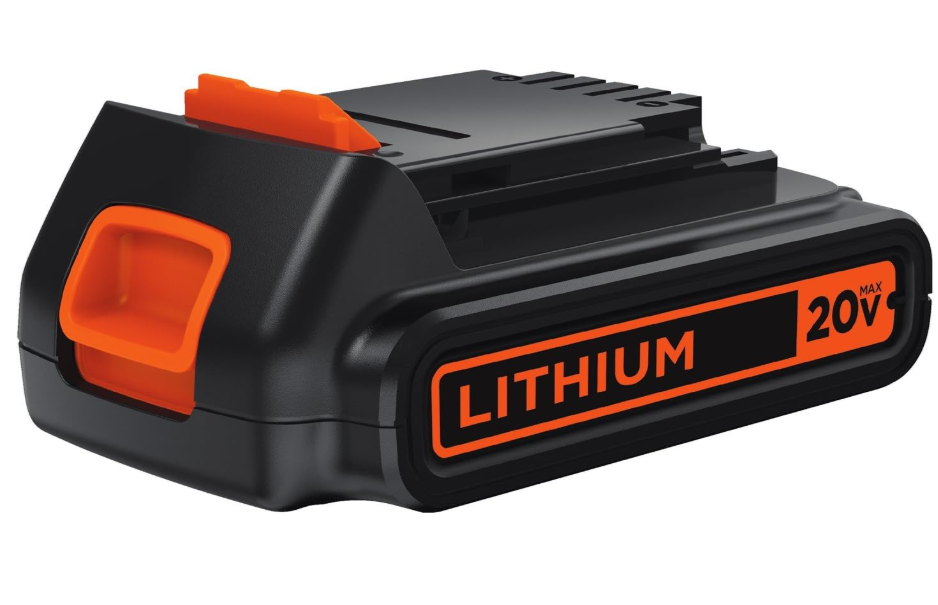 BLACK+DECKER 20V MAX Battery, 1.5Ah Lithium Ion Battery, Extended Runtime, Compatible with Tools, Outdoor Equipment and 20V Vacuums (LBXR20)