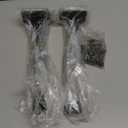 8 Pack - 12 inch Black Hidden L Shelf Bracket (1/5 Inch Thicked) Iron Floating Shelf Brackets Rustic Industrial Metal Brackets for Shelf Support