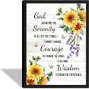 Serenity Prayer Framed Wall Art Bible Verses Wall Decor 16x24 Inch