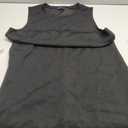 Women’s Black Sleeveless A-Line Dress, Casual Round Neck Tank Dress,   Size: M