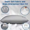 King Size Pillows 4 Pack Gray, Soft Firm Support for Sleepers