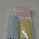 Hiboom 3 Pcs LED Flameless Pillar Candles Pink Flameless Candles Real Wax Multicolor Fake Battery Operated Wedding Decor, H 3.94" 4.92" 5.91" x D 2.95"(Pink, Blue, Yellow)