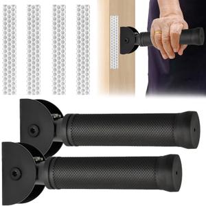 2 Pack Doorway Flip Assist Handle, Folding Grab Bar Wall Handles for Seniors - Safety Handrails for Steps - for The Elderly, Disabled, and People with Limited Mobility, Supports Up to 300 Pounds