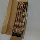 Menkxi 1 Pcs Eid Ramadan Mubarak Banner Wooden Ramadan Mubarak Decoration Rustic Bead Decorations Banner Muslim Party Decor Supplies for Home Fireplace Indoor Outdoor (Large,White)