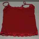 SUUKSESS Women Lace Double Lined Camisole Top Spaghetti Strap Going Out Tank Top S