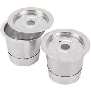 304 Stainless Steel Reusable Coffee Pod, Denser Mesh Filter Design, Food Grade Coffee Capsule for Coffee Maker, One Piece Construction, No Leakage, Easy to, Long Service Life