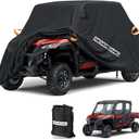 NEVERLAND UTV Cover Heavy Waterproof Denier Oxford Cloth for Polaris RZR Yamaha Can-Am Defender Kawasaki Ranger Cover 4-6 Passenger Black, up to 154"L
