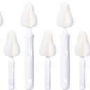 8 Pcs Sponge Nipple Bottle Brushes, Baby Bottle Brush with 3 Pcs Nipple Cleaner, 3 Pcs Replacement Heads and 2 Pcs Straw Brushes, White