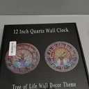 Tree of Life Wall Clock 12inch Silent Movement Clock Precise Timekeeping Wall Clock Ideal for Living Rooms Bedrooms Offices for Home Decor Enthusiasts Antique Silver