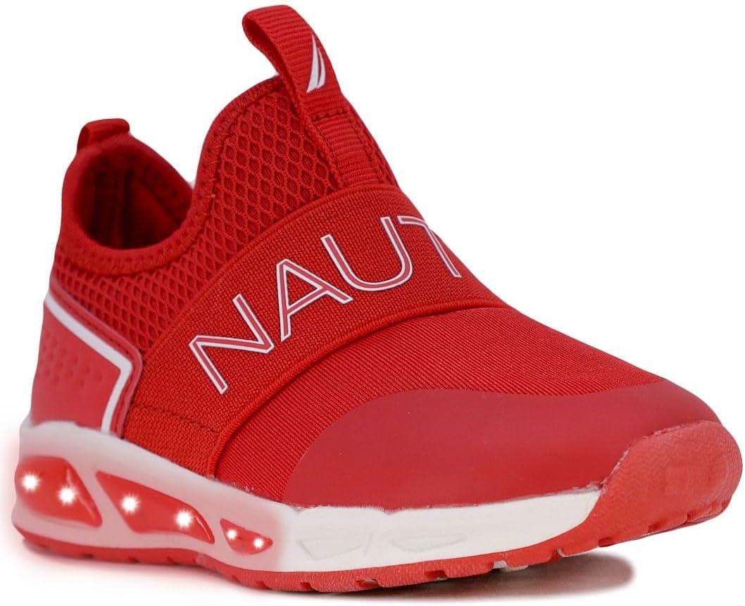 Nautica Kids Light Up Flashing Sneaker Athletic Running Shoes Lace-Up/Bungee/Slip-on |Boy - Girl|(Little Kid/Big Kid) Kappil Parks Neave Lights (5 Toddler, Red Lights-alois)