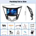 8 Core 6G+128G Android Car Stereo Radio for Hyundai Sonata 2010-2015 with 360° Panoramic View 9 Inch Touch Screen Wireless CarPlay Android Auto Backup Camera GPS Navigation WiFi