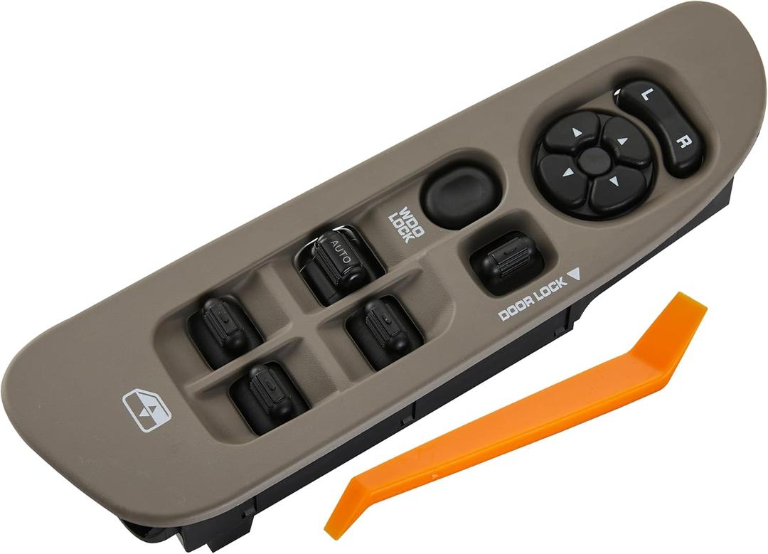 Power Window Switch Fits for 2002-2010 Dodge Ram 1500 2500 3500, 2001-2004 Dodge Dakota, Driver Side Control Door vidrios Master Switch OEM 56049805AB.Taupe Panel
