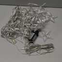 MUYUN Christmas Lights Outdoor Decorations 13.8ft 200 LED Christmas Lights with 12 Stars, Dimmable Curtain Fairy Light with 8 Modes for Wedding Party Holiday Christmas Decor(Multicolor)