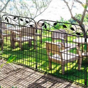 AMAGABELI GARDEN & HOME 2 Pack 44inch High 6ft Long Decorative Garden Fences and Borders for Dogs No Dig Metal Fence Panel Garden Edging Border Fence for Animal Barrier Fencing AMAGABELI GARDEN & HOME 2 Pack 44inch High 6ft Long Decorative Garden Fences and Borders for Dogs No Dig Metal Fence Panel Garden Edging Border Fence for Animal Barrier Fencing