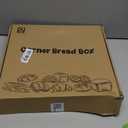 Goozii White Corner Bread Box for Kitchen Countertop, 2 Tier Breadbox for Sourdough Loaf, Modern Bread Storage Container for Island Counter Top Organizer, Cabinet Cupboard Pantry Shelf (Bamboo Wood)