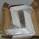 12 Pack - L 11" x H 6" x W1.5, 5mm Thick White L Shelf Bracket, Iron Shelf Brackets, Metal Shelf Brackets, Floating Shelf, Shelf Supports with Screws